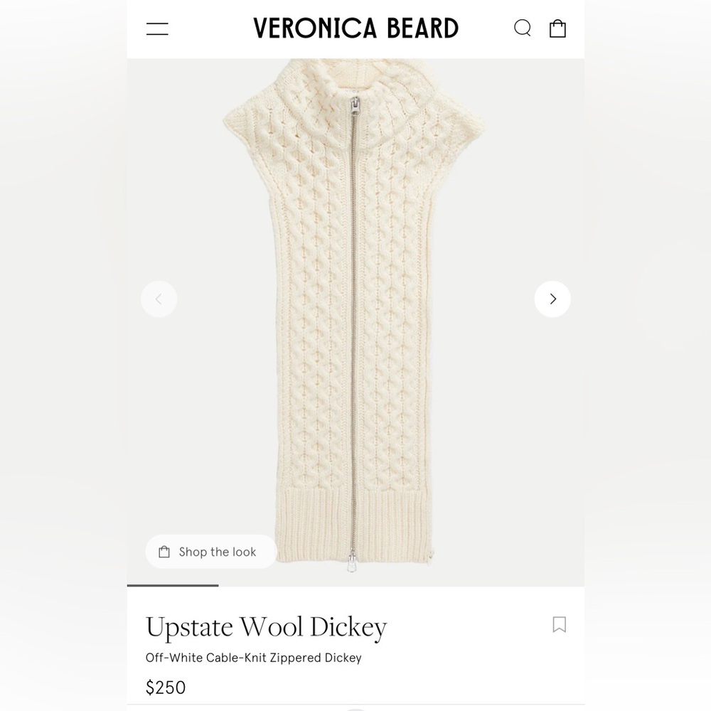Veronica Beard Upstate Wool Dickey - One Size